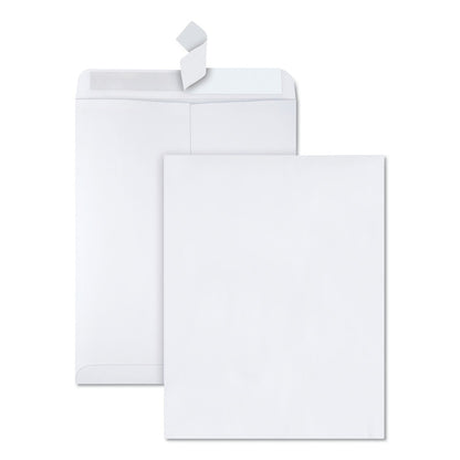 Quality Park Redi-Strip Catalog Envelope, #13 1/2, Cheese Blade Flap, Redi-Strip Adhesive Closure, 10 x 13, White, 100/Box