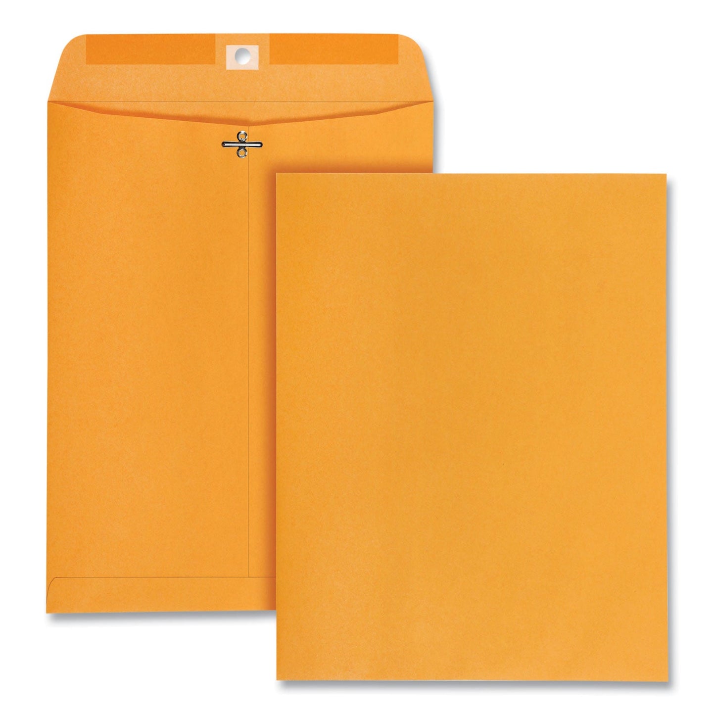 Quality Park Clasp Envelope, 32 lb Bond Weight Kraft, #97, Square Flap, Clasp/Gummed Closure, 10 x 13, Brown Kraft, 100/Box