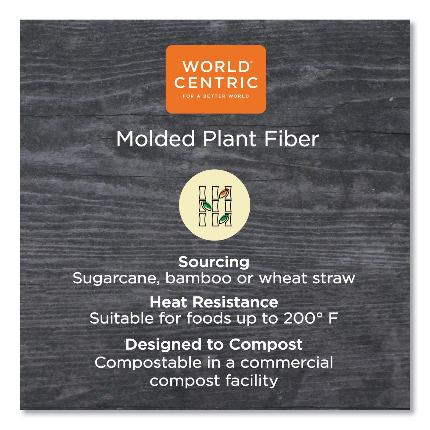 World Centric Fiber Containers, 60 oz, 7.5 x 9.8 x 2.7, Natural, Paper, 400/Carton