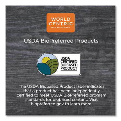 World Centric Fiber Trays, School Tray, 5-Compartments, 8.5 x 10.5 x 1, Natural, Paper, 400/Carton