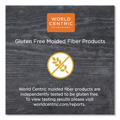 World Centric Fiber Containers, 60 oz, 7.5 x 9.8 x 2.7, Natural, Paper, 400/Carton