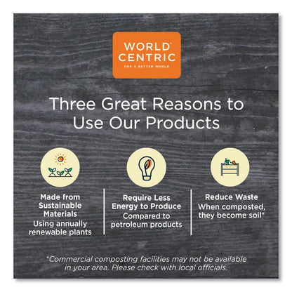 World Centric Fiber Hinged Hoagie Box Containers, 2-Compartment, 9 x 6 x 3, Natural, Paper, 500/Carton