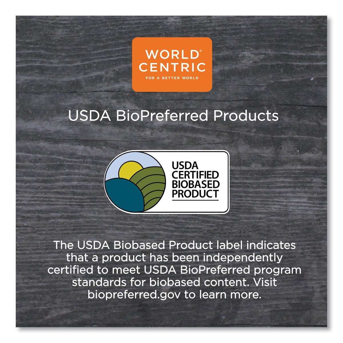 World Centric Fiber Hinged Containers, 3-Compartment, 8 x 8 x 3, Natural, Paper, 300/Carton