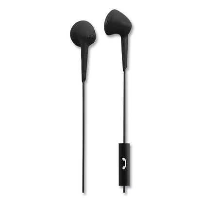 Maxell Jelleez Earbuds, 4 ft Cord, Black