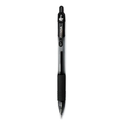 Zebra Z-Grip Ballpoint Pen, Retractable, Medium 0.7 mm, Black Ink, Black Tinted Barrel, 30/Pack