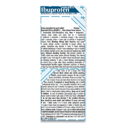 Lil' Drugstore Ibuprofen, 200 mg, Refill Pack, Two Tablets/Packet, 50 Packets/Box