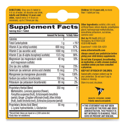 Airborne Immune Support Effervescent Tablet, Pink Grapefruit, 10 Count