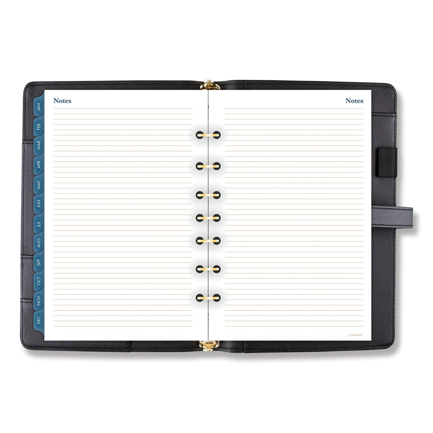 AT-A-GLANCE Buckle Closure Planner/Organizer Starter Set, 8.5 x 5.5, Black Cover, 12-Month (Jan to Dec): Undated