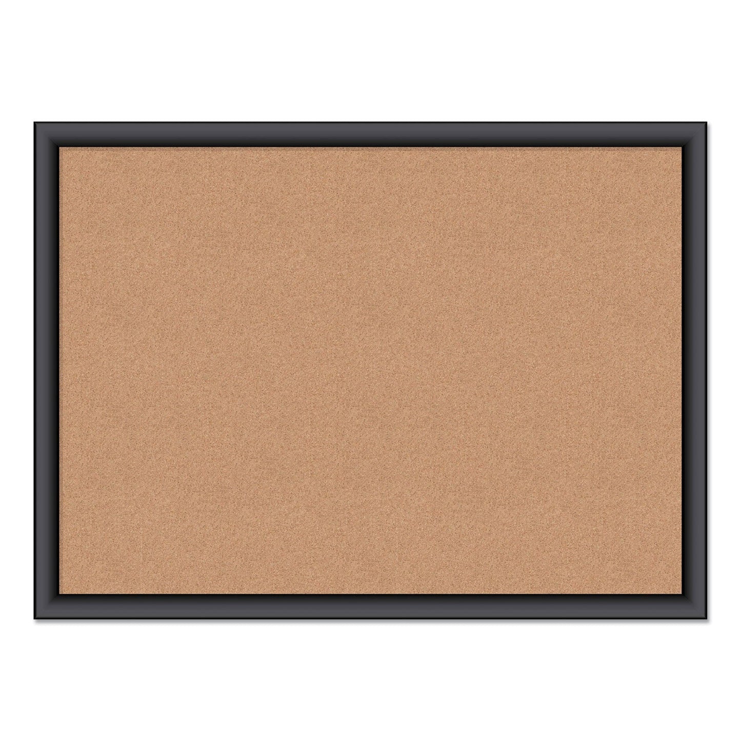U Brands Cork Bulletin Board, 24 x 18, Natural Surface, Black Frame