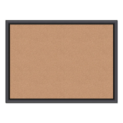 U Brands Cork Bulletin Board, 24 x 18, Natural Surface, Black Frame