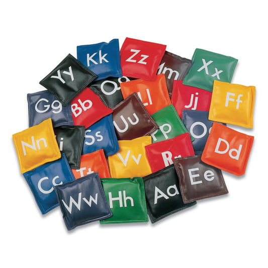 Champion Sports Alphabet Bean Bag Set, Vinyl, Assorted Colors, 26/Box