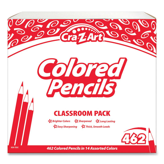 Cra-Z-Art Colored Pencils, 14 Assorted Lead/Barrel Colors, 462/Set