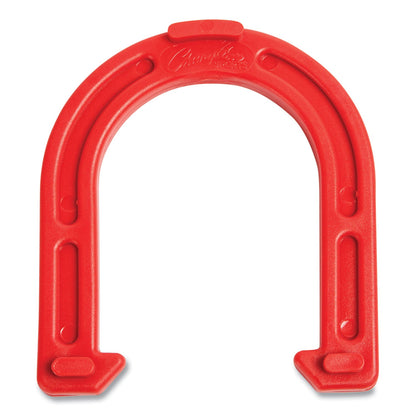 Champion Sports Indoor/Outdoor Rubber Horseshoe Set, 4 Rubber Horseshoes, 2 Rubber Mats, 2 Plastic Dowels