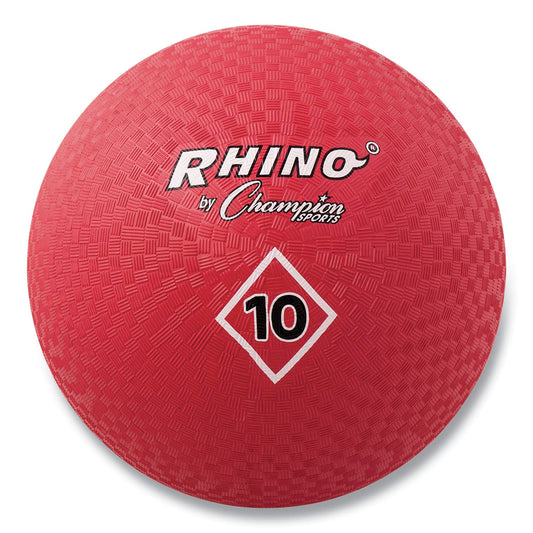 Champion Sports Playground Ball, 10" Diameter, Red