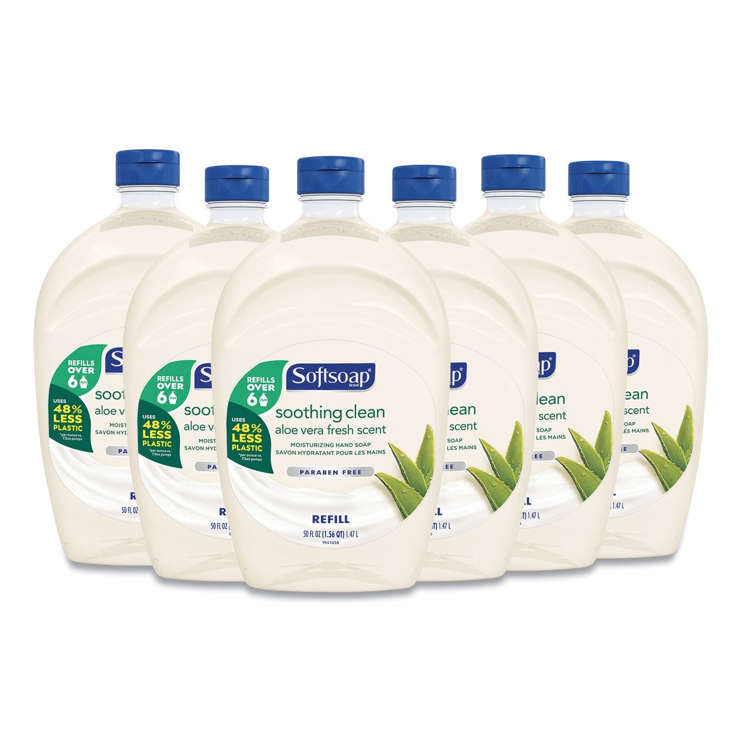 Softsoap Moisturizing Hand Soap Refill with Aloe, Fresh, 50 oz, 6/Carton