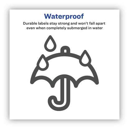 Avery Waterproof Shipping Labels with TrueBlock and Sure Feed, Laser Printers, 3.33 x 4, White, 6/Sheet, 50 Sheets/Pack