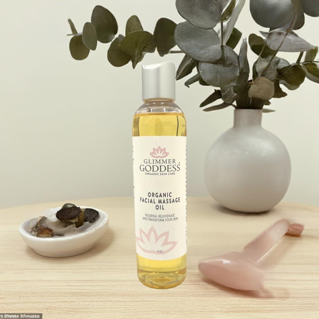 Organic Facial Massage Oil for Organic Skincare Enthusiasts   Vegan Body Lubricant Unscented Liquid Nourishing Body Lubricant