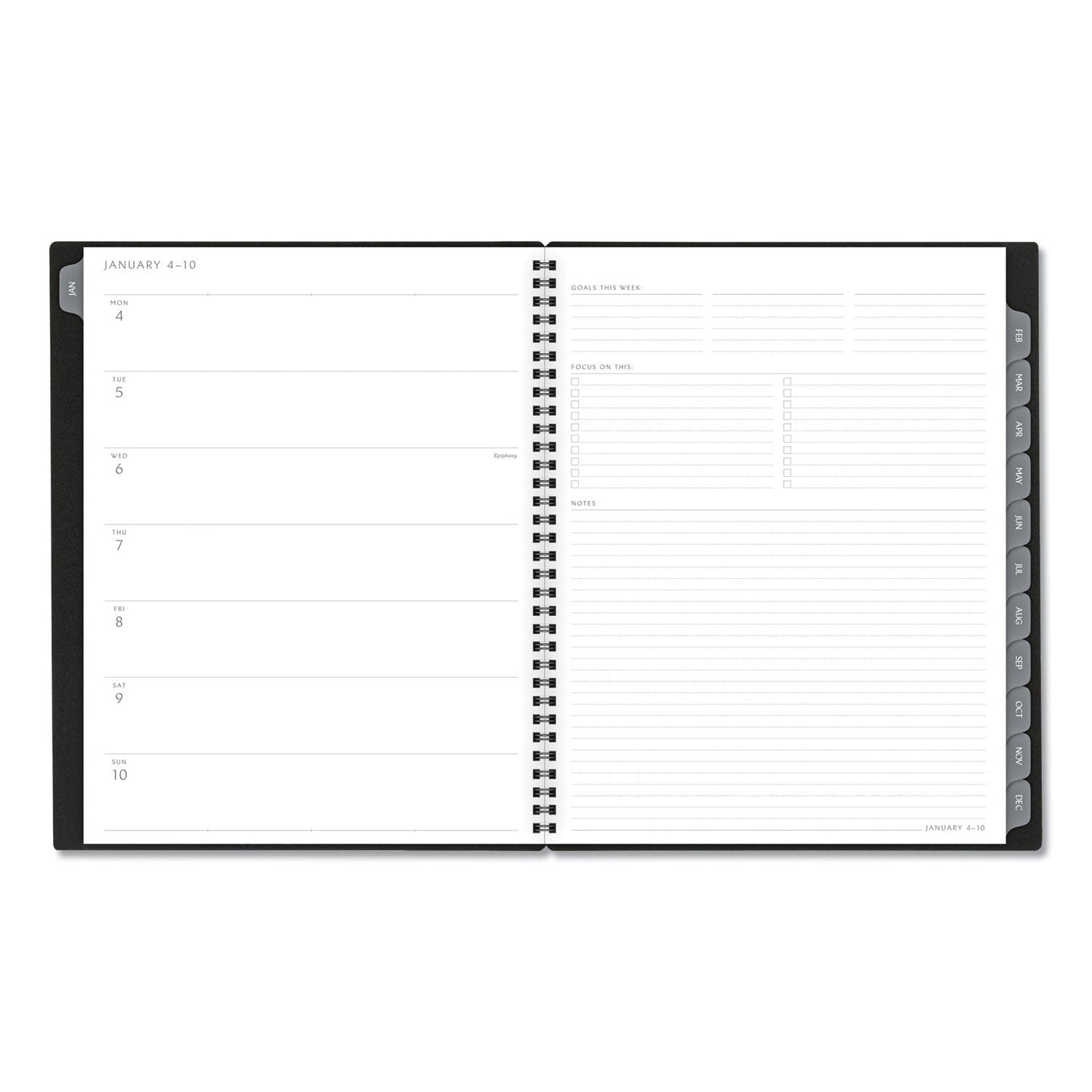AT-A-GLANCE Elevation Poly Weekly/Monthly Planner, 11 x 8.5, Black Cover, 12-Month (Jan to Dec): 2023