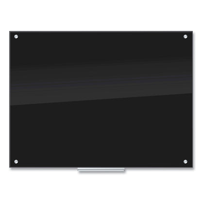 U Brands Black Glass Dry Erase Board, 48 x 36