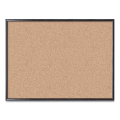 U Brands Cork Bulletin Board, 48 x 36, Natural Surface, Black Frame