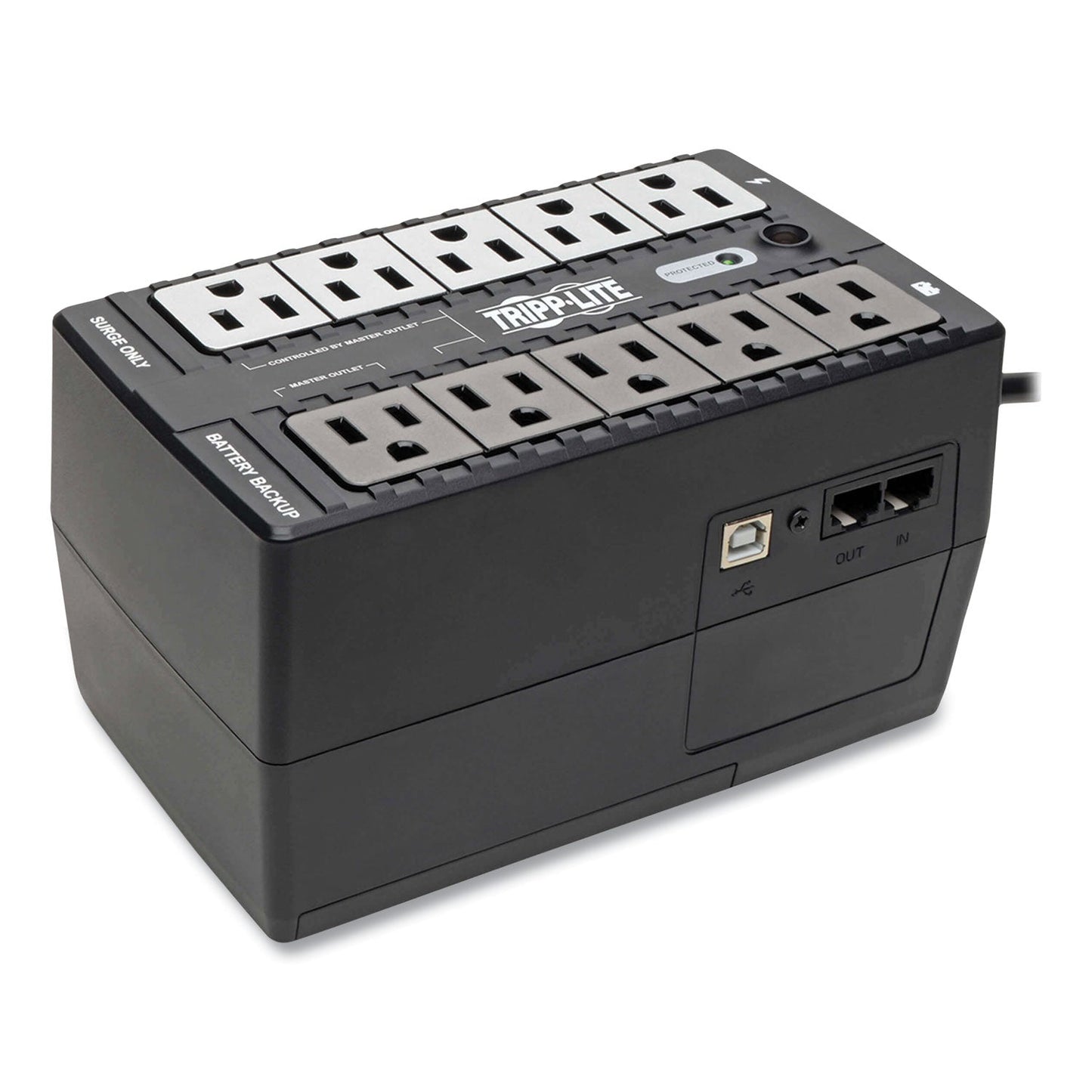 Tripp Lite ECO Series Energy-Saving Standby UPS, 10 Outlets, 550 VA, 316 J