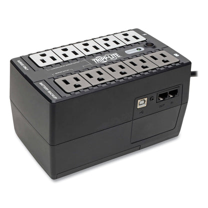 Tripp Lite ECO Series Energy-Saving Standby UPS, 10 Outlets, 550 VA, 316 J