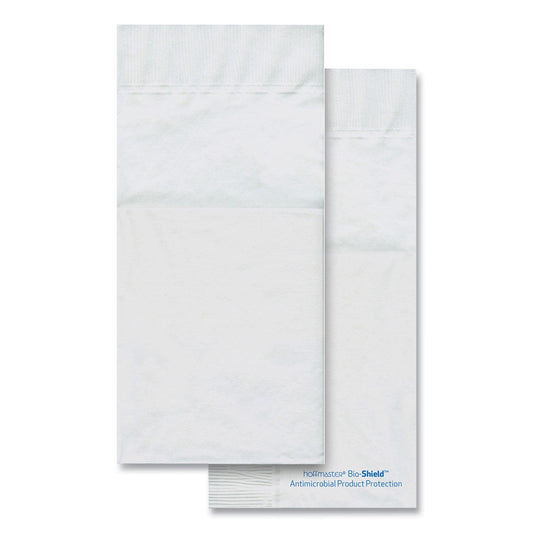 Hoffmaster Bio-Shield Dinner Napkins, Quickset Design, 2-Ply, 17 x 17, 4.25 x 8.5 Folded, White, 800/Carton