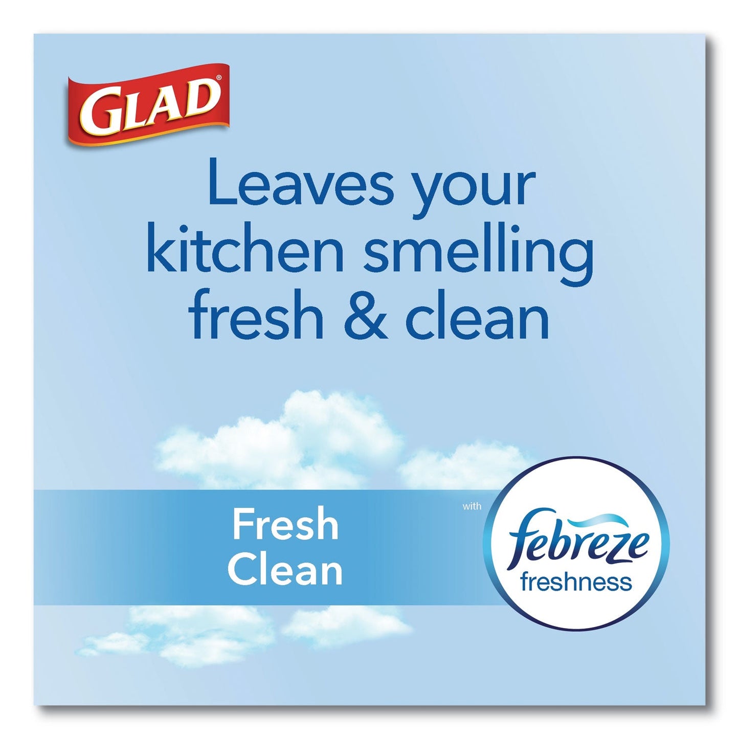Glad OdorShield Quick-Tie Small Trash Bags, 4 gal, 0.5 mil, 8" x 18", White, 156/Carton