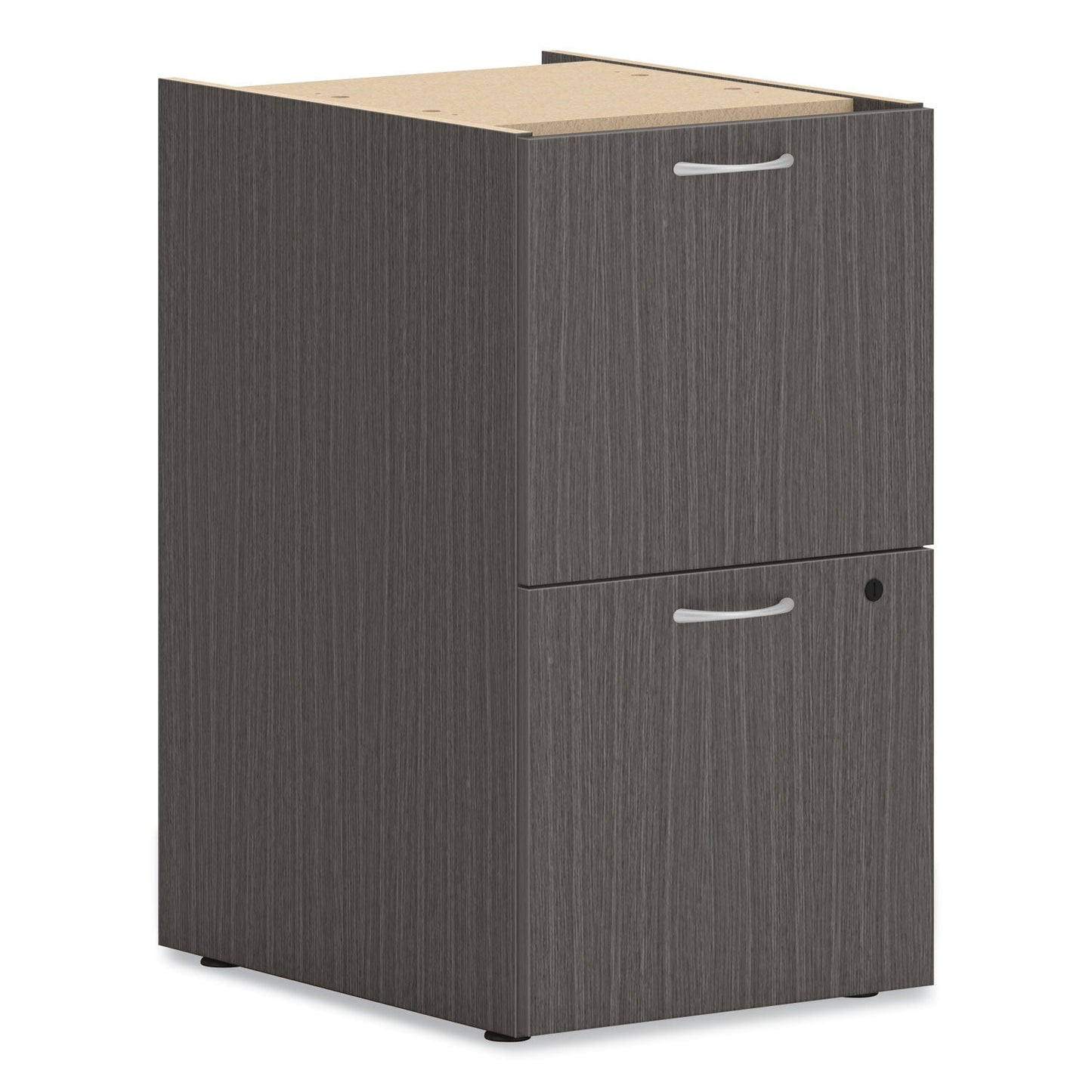 HON Mod Support Pedestal, Left or Right, 2 Legal/Letter-Size File Drawers, Slate Teak, 15" x 20" x 28"