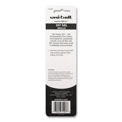 uniball Refill for Signo Gel 207 Pens, Medium Conical Tip, Blue Ink, 2/Pack