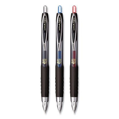 uniball 207 Signo Gel Ultra Micro Gel Pen, Retractable, Extra-Fine 0.38 mm, Black Ink, Smoke Barrel