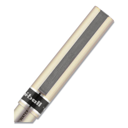 uniball Deluxe Roller Ball Pen, Stick, Fine 0.7 mm, Black Ink, Champagne Barrel, Dozen