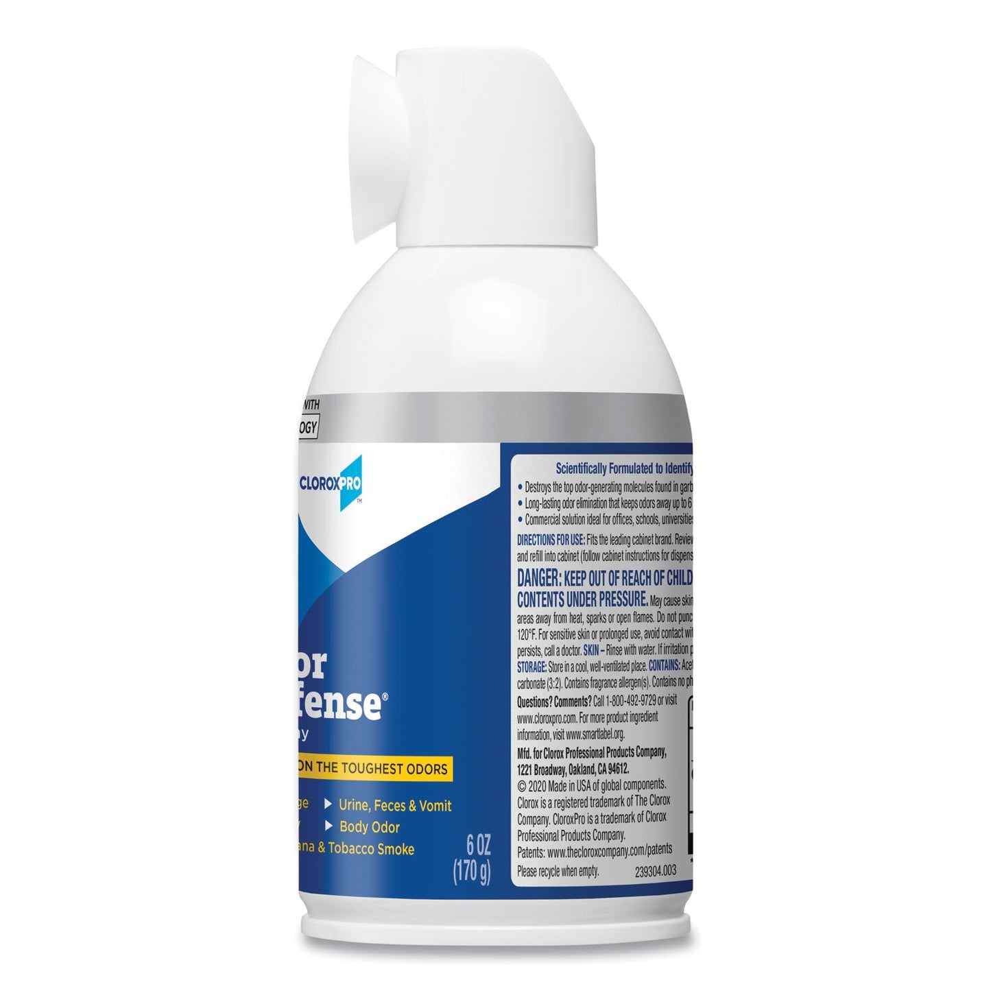Clorox Commercial Solutions Odor Defense Wall Mount Refill, Clean Air Scent, 6 oz Aerosol Spray