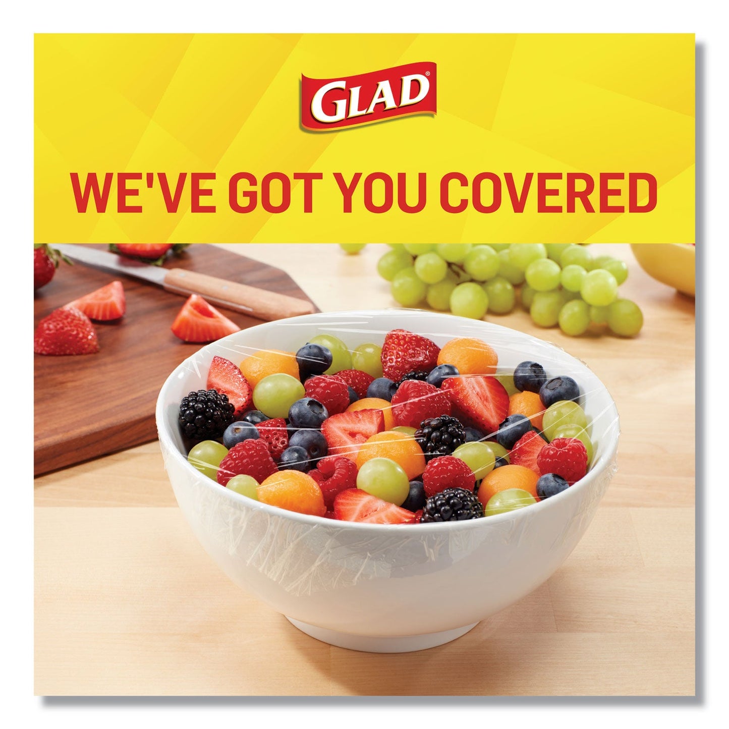 Glad ClingWrap Plastic Wrap, 200 Square Foot Roll, Clear