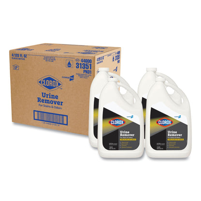 Clorox Urine Remover for Stains and Odors, 128 oz Refill Bottle, 4/Carton