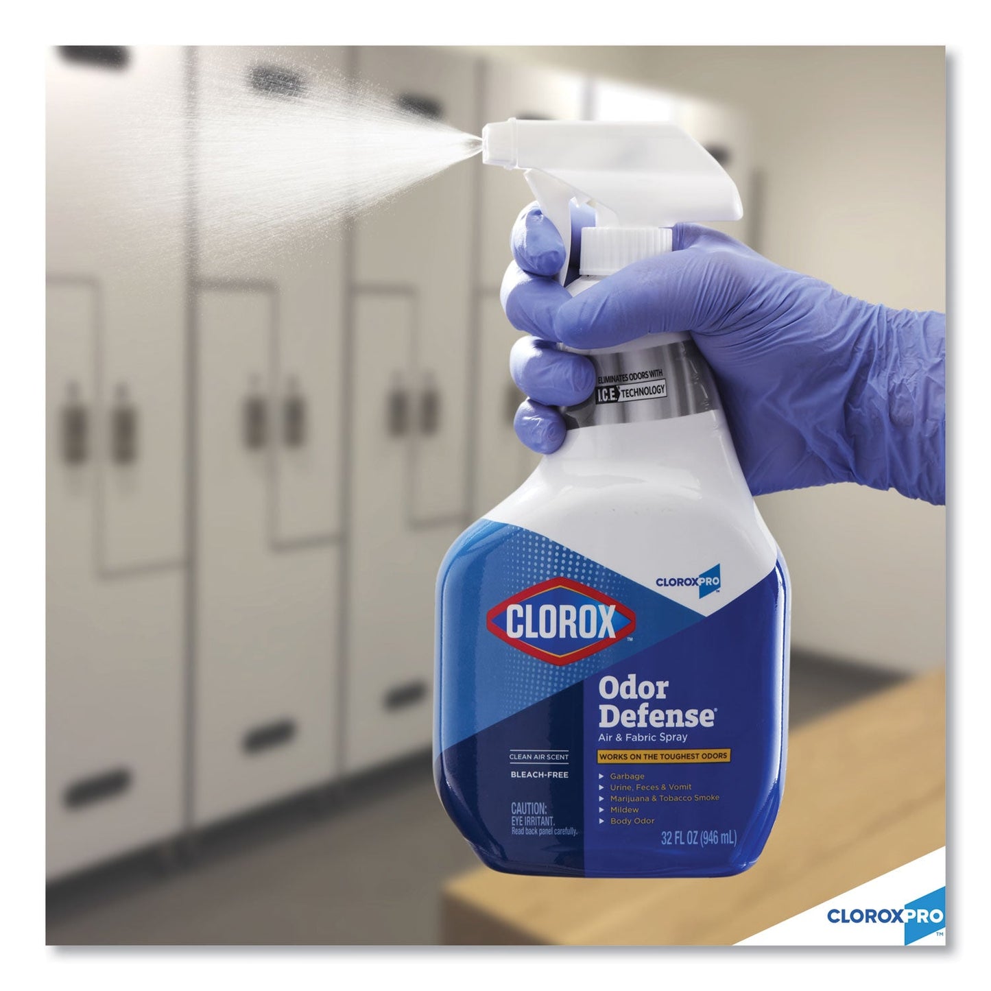 Clorox Commercial Solutions Odor Defense Air/Fabric Spray, Clean Air Scent, 1 gal Bottle