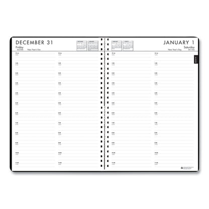 House of Doolittle 24/7 Recycled Daily Appointment Book/Monthly Planner, 10 x 7, Black Cover, 12-Month (Jan to Dec): 2023