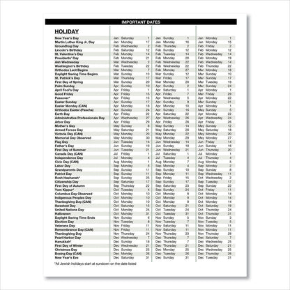 House of Doolittle Recycled Professional Weekly Planner, 15-Minute Appts, 11 x 8.5, Black Wirebound Soft Cover, 12-Month (Jan to Dec): 2023