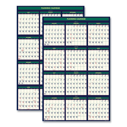 House of Doolittle Four Seasons Business/Academic Recycled Wall Calendar, 24 x 37, 12-Month (July-June): 2022-2023, 12-Month (Jan to Dec): 2023