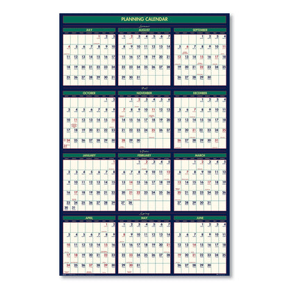 House of Doolittle Four Seasons Business/Academic Recycled Wall Calendar, 24 x 37, 12-Month (July-June): 2022-2023, 12-Month (Jan to Dec): 2023