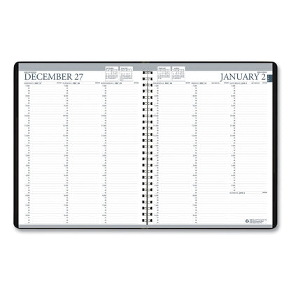 House of Doolittle Recycled Professional Weekly Planner, 15-Minute Appts, 11 x 8.5, Black Wirebound Soft Cover, 24-Month (Jan-Dec): 2023-2024