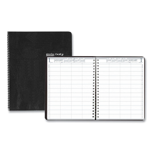House of Doolittle Eight-Person Group Practice Daily Appointment Book, 11 x 8.5, Black Cover, 12-Month (Jan to Dec): 2023