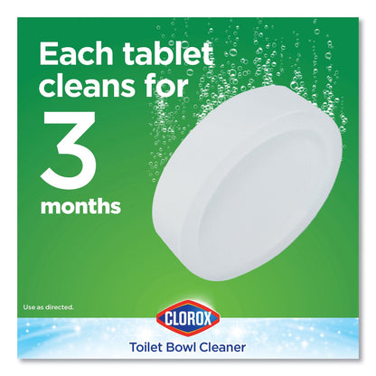 Clorox Automatic Toilet Bowl Cleaner, 3.5 oz Tablet, 2/Pack, 6 Packs/Carton