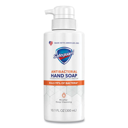 Safeguard Antibacterial Liquid Hand Soap, Fresh Clean Scent, 10.1 oz Pump Bottle, 4/Carton
