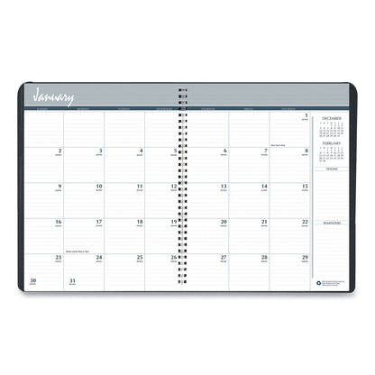 House of Doolittle 24-Month Recycled Ruled Monthly Planner, 11 x 8.5, Black Cover, 24-Month (Jan to Dec): 2023 to 2024