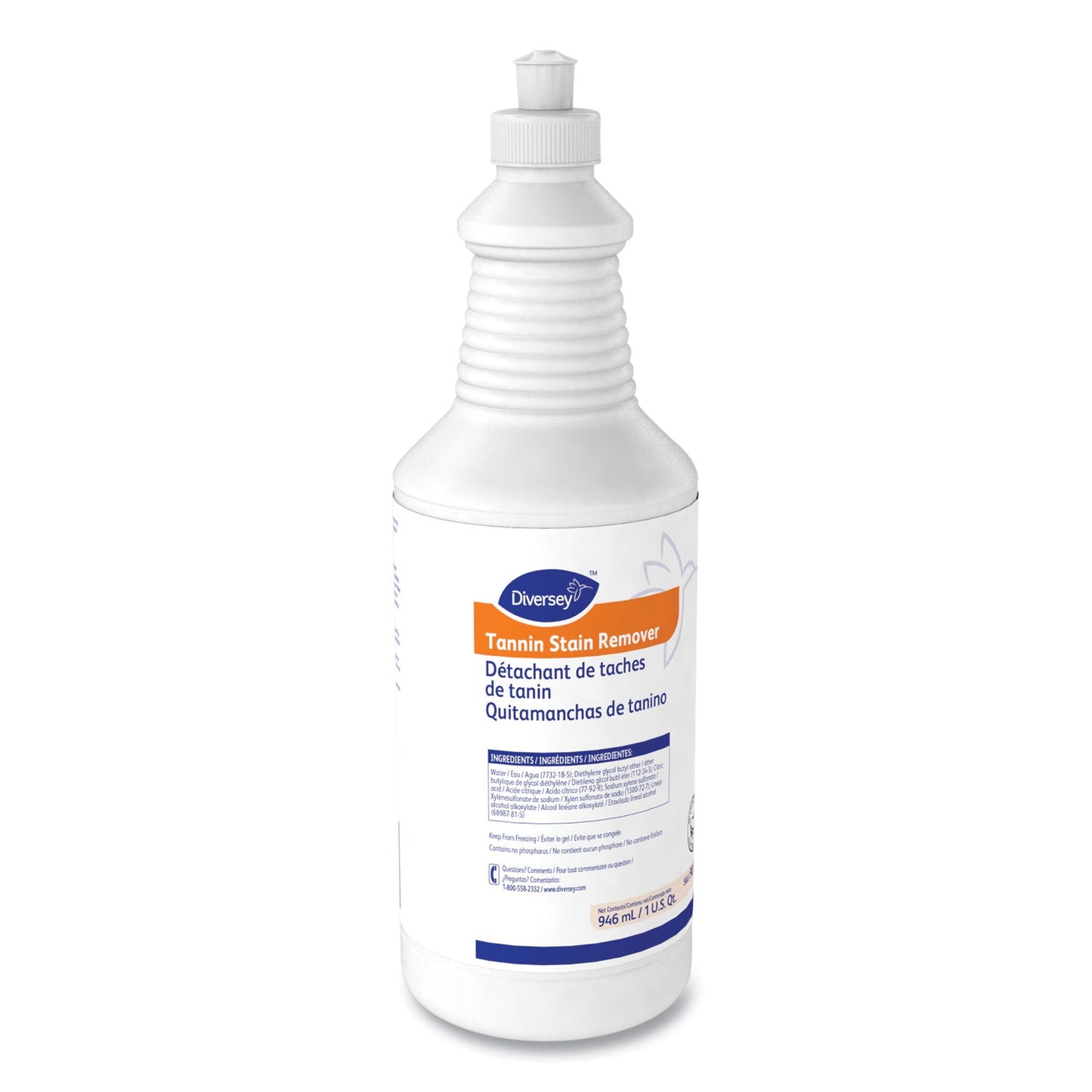 Diversey Tannin Stain Remover, 32 oz Bottle, Fruity, 6/CT