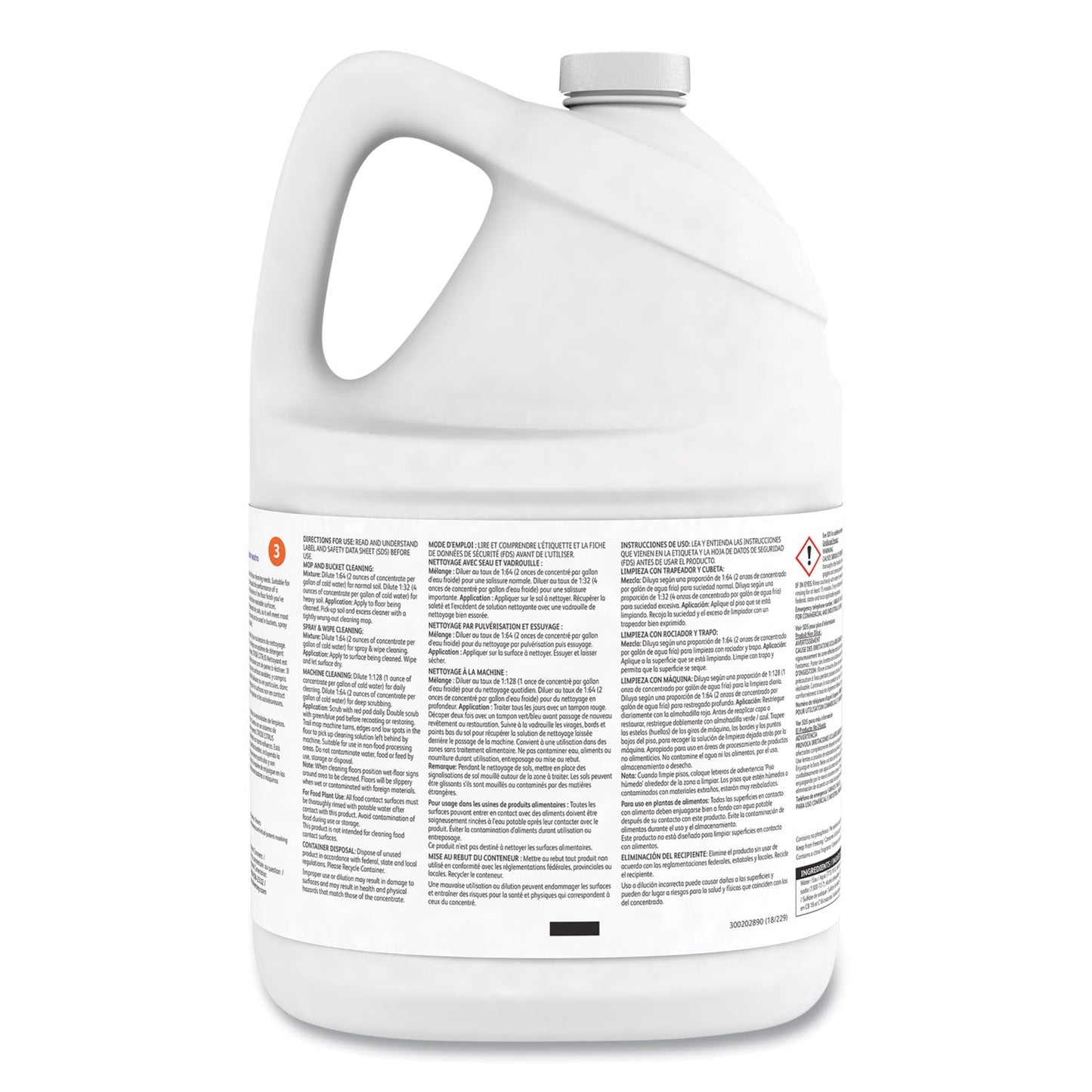 Diversey Stride Neutral Cleaner, Citrus, 1 gal, 4 Bottles/Carton