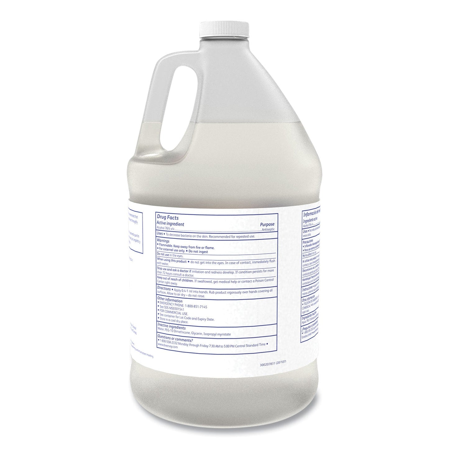 Diversey Soft Care Impact Foam Alcohol Instant Foam Hand Sanitizer, 1 gal Bottle, Alcohol Scent, 4/Carton