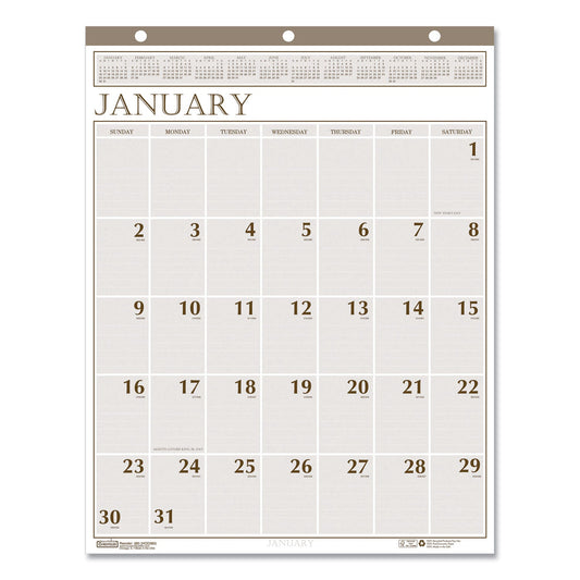 House of Doolittle Large Print Recycled Monthly Wall Calendar, 20 x 26, Beige Sheets, 12-Month (Jan to Dec): 2023