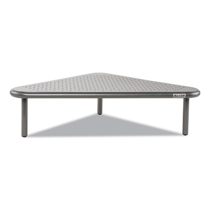 Allsop Metal Art Corner Stand, 20" x 11.5" x 5", Pewter, Supports 40 lbs